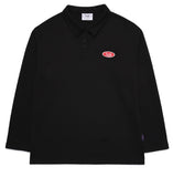 デイライフ(Daylife)  Daylife Collar long sleeve T-shirt (BLACK)