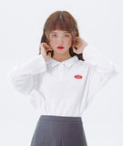 デイライフ(Daylife)  Daylife Collar long sleeve T-shirt (WHITE)