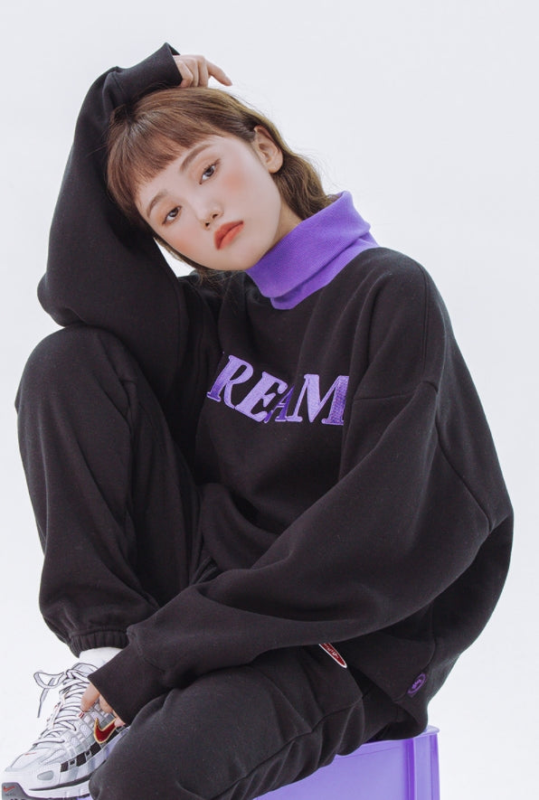 デイライフ(Daylife)  Daylife High neck sweatshirt (BLACK)