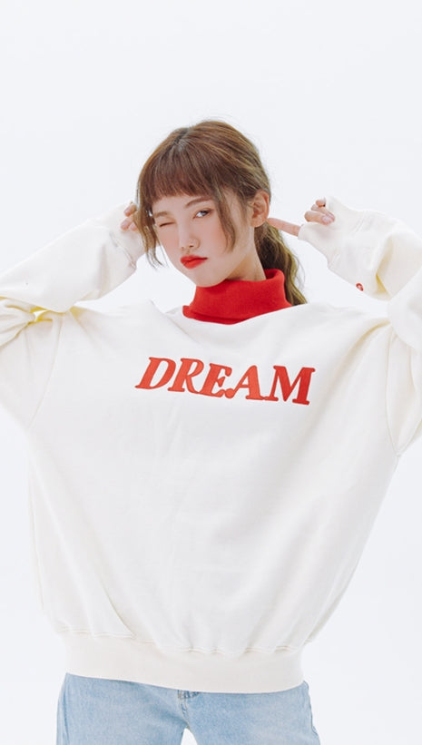 デイライフ(Daylife)  Daylife High neck sweatshirt (IVORY)