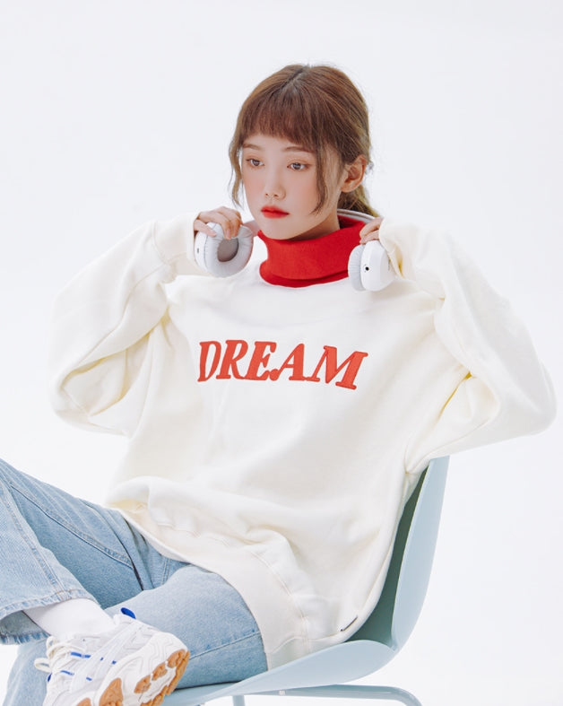 デイライフ(Daylife)  Daylife High neck sweatshirt (IVORY)