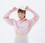 デイライフ(Daylife)  Daylife Cropped hoodie (PINK)