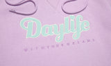 デイライフ(Daylife)  Daylife Cropped hoodie (PURPLE)