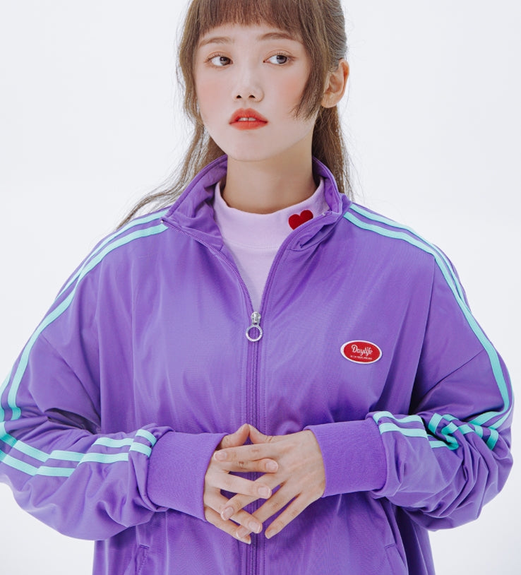 デイライフ(Daylife)  Daylife Line track jacket (PURPLE)