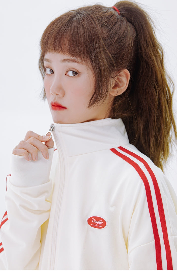 デイライフ(Daylife)  Daylife Line track jacket (WHITE)