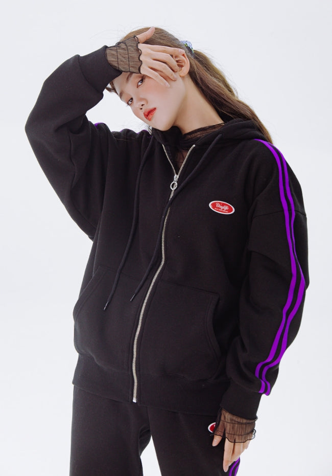 デイライフ(Daylife)  Daylife Line hood zip up (BLACK)