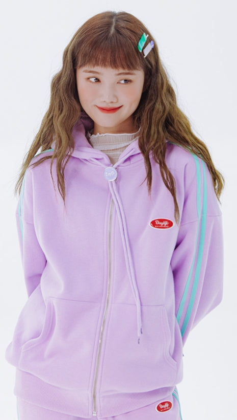 デイライフ(Daylife)  Daylife Line hood zip up (PURPLE)