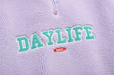 デイライフ(Daylife)  Daylife Fleece anorak jacket (PURPLE)
