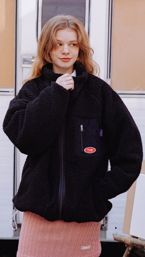 デイライフ(Daylife)  Daylife Fleece corduroy jacket (BLACK)