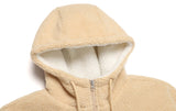 デイライフ(Daylife)  Daylife Fleece hooded jacket (BEIGE)