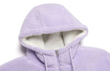 デイライフ(Daylife)  Daylife Fleece hooded jacket (PURPLE)