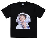 アクメドラビ(acme' de la vie) ADLV BABY FACE SHORT SLEEVE T-SHIRT BLACK ASTRONAUT