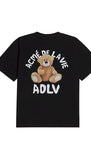 アクメドラビ(acme' de la vie) TEDDY BEAR (BEAR DOLL) SHORT SLEEVE T-SHIRT BLACK
