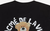 アクメドラビ(acme' de la vie) TEDDY BEAR (BEAR DOLL) SHORT SLEEVE T-SHIRT BLACK