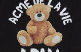 アクメドラビ(acme' de la vie) TEDDY BEAR (BEAR DOLL) SHORT SLEEVE T-SHIRT BLACK