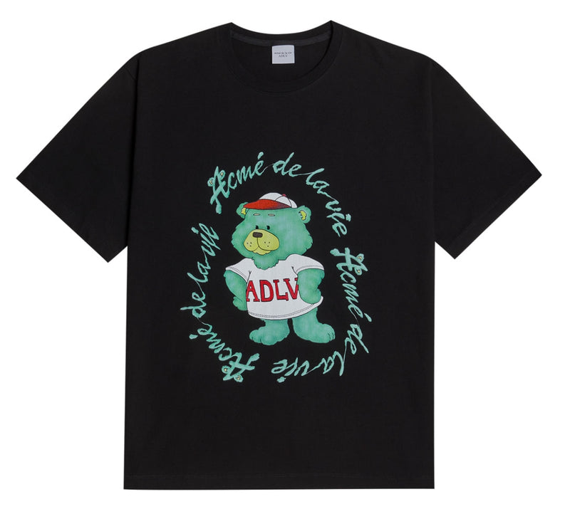 アクメドラビ(acme' de la vie) GREEN BEAR SHORT SLEEVE T-SHIRT BLACK