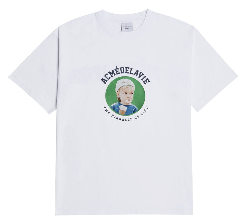 アクメドラビ(acme' de la vie) ADLV BABY FACE SHORT SLEEVE T-SHIRT WHITE MINI WHITE CAP