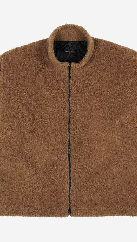 ディープリーク(DPRIQUE) OVERSIZED SHEARLING JACKET - BEIGE