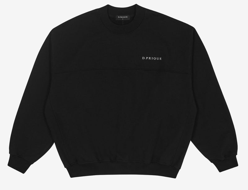 ディープリーク(DPRIQUE) OVERSIZED LOGO SWEATSHIRT - BLACK