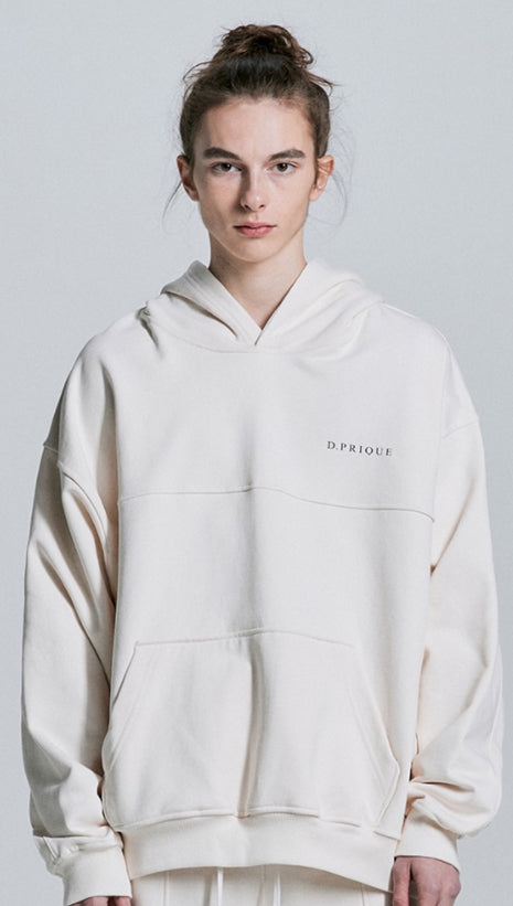 ディープリーク(DPRIQUE) OVERSIZED LOGO HOODIE - IVORY