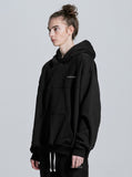 ディープリーク(DPRIQUE) OVERSIZED LOGO HOODIE - BLACK