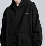 ディープリーク(DPRIQUE) OVERSIZED LOGO HOODIE - BLACK