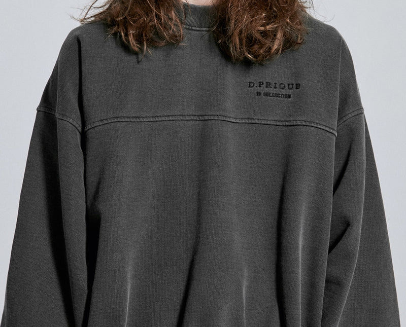 ディープリーク(DPRIQUE) WASHED SWEATSHIRT - BLACK