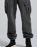 ディープリーク(DPRIQUE)  WASHED CARGO PANTS - BLACK