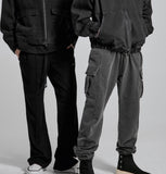 ディープリーク(DPRIQUE)  WASHED CARGO PANTS - BLACK