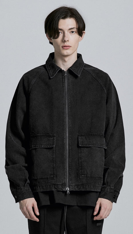 ディープリーク(DPRIQUE) DENIM ZIPPER JACKET - BLACK