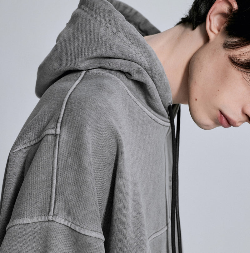 ディープリーク(DPRIQUE) WASHED HOODIE - GREY