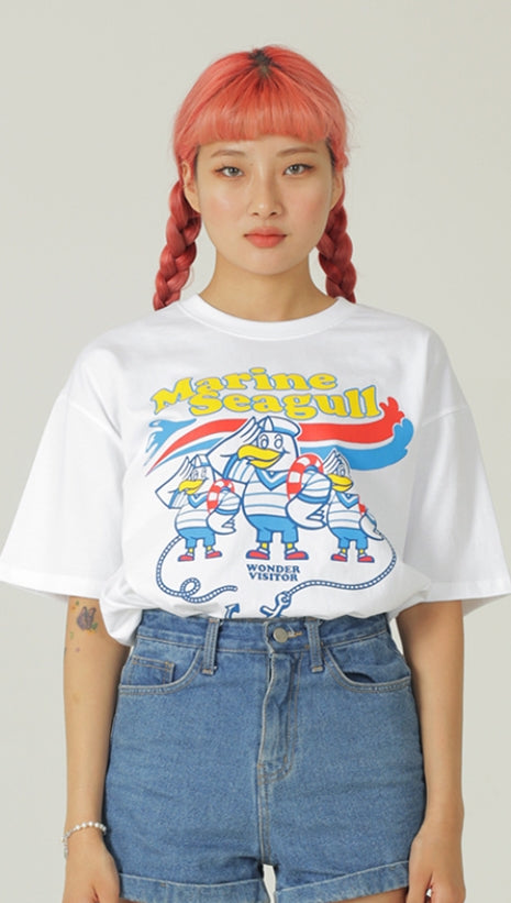 ワンダービジター(WONDER VISITOR) Marine T shirt