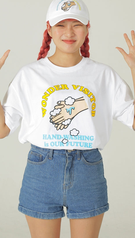ワンダービジター(WONDER VISITOR)  Hand washing T-shirt