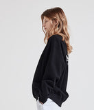 アクメドラビ(acme' de la vie)  ADLV BABY FACE SWEATSHIRT BLACK MINI RAINBOW HAIR