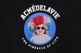 アクメドラビ(acme' de la vie)  ADLV BABY FACE SWEATSHIRT BLACK MINI RAINBOW HAIR