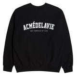 アクメドラビ(acme' de la vie)  ADLV BABY FACE SWEATSHIRT BLACK MINI YELLOW GLASSES