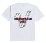 アクメドラビ(acme' de la vie) SHAKEN V LOGO SHORT SLEEVE T-SHIRT WHITE
