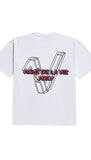 アクメドラビ(acme' de la vie) SHAKEN V LOGO SHORT SLEEVE T-SHIRT WHITE