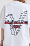 アクメドラビ(acme' de la vie) SHAKEN V LOGO SHORT SLEEVE T-SHIRT WHITE