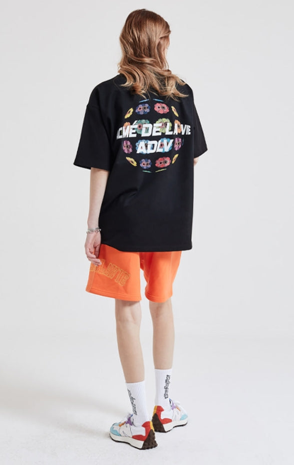 アクメドラビ(acme' de la vie) DONUT MIRROR BALL SHORT SLEEVE T-SHIRT BLACK
