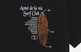 アクメドラビ(acme' de la vie) WOOD SURFING BOARD SHORT SLEEVE T-SHIRT BLACK
