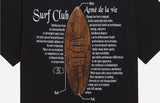 アクメドラビ(acme' de la vie) WOOD SURFING BOARD SHORT SLEEVE T-SHIRT BLACK