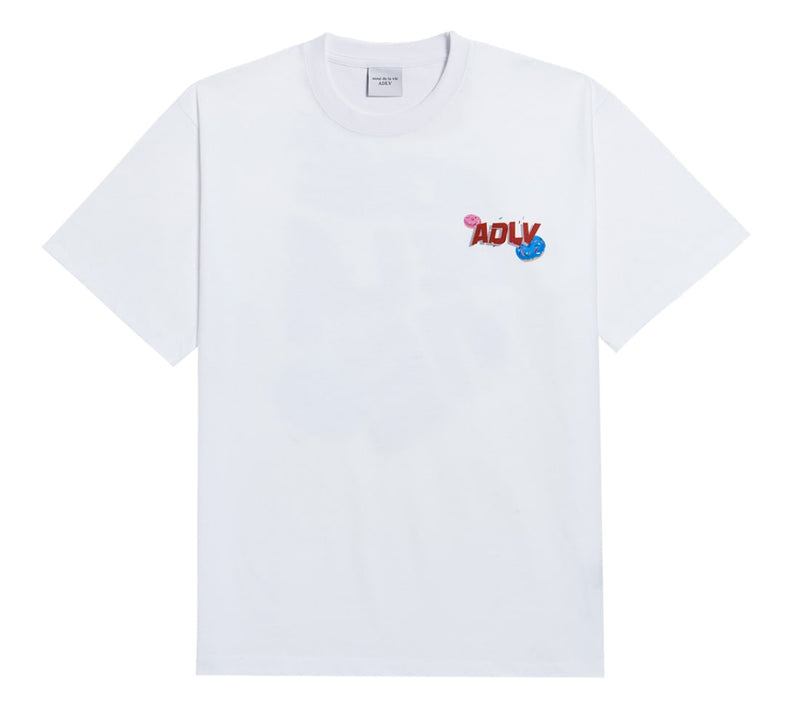 アクメドラビ(acme' de la vie) RED BIG LOGO DONUT SHORT SLEEVE T-SHIRT WHITE
