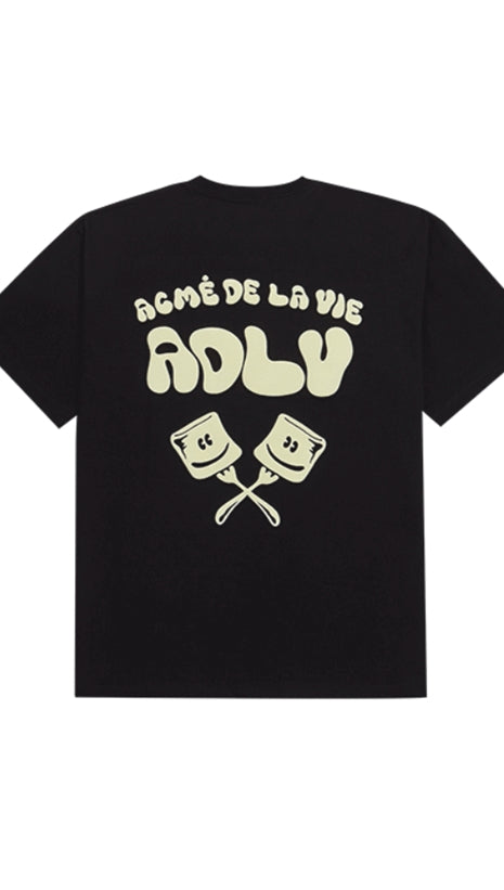アクメドラビ(acme' de la vie) ADLV MARSHMALLOW SHORT SLEEVE T-SHIRT BLACK