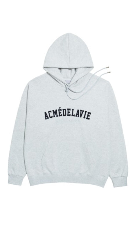 アクメドラビ(acme' de la vie)  ADLV TWO COLOR EMBROIDERY PATCH HOODIE NAVY