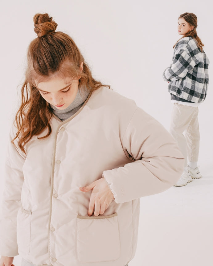 ダブルユーブイプロジェクト(WV PROJECT)  Cheki Reversible No-Color Jacket Cream CJOT7430