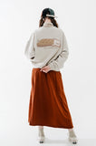 ダブルユーブイプロジェクト(WV PROJECT)  Baguette Sweatshirt Beige Gray JJMT7428