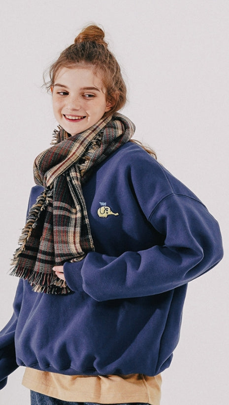 ダブルユーブイプロジェクト(WV PROJECT)  Looking Sweat Shirt Navy SMMT7445