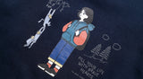 ダブルユーブイプロジェクト(WV PROJECT) Brave Heart Sweat Shirt Navy SMMT7443