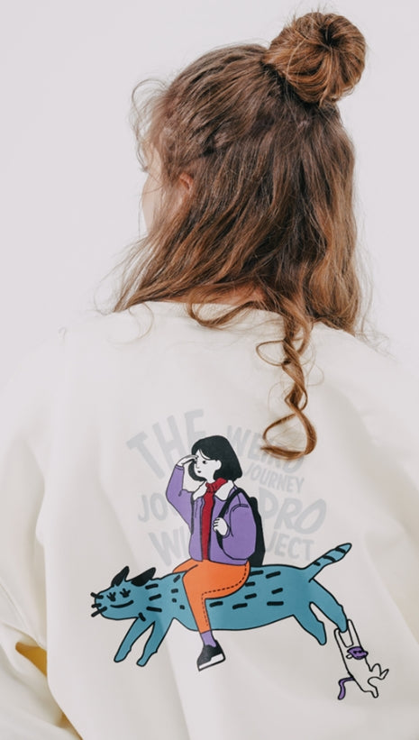 ダブルユーブイプロジェクト(WV PROJECT) Friends Sweat Shirt Cream SMMT7440